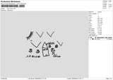 Draw0805 Embroidery File 6 sizes