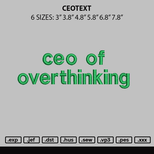 Ceotext Embroidery File 6 sizes
