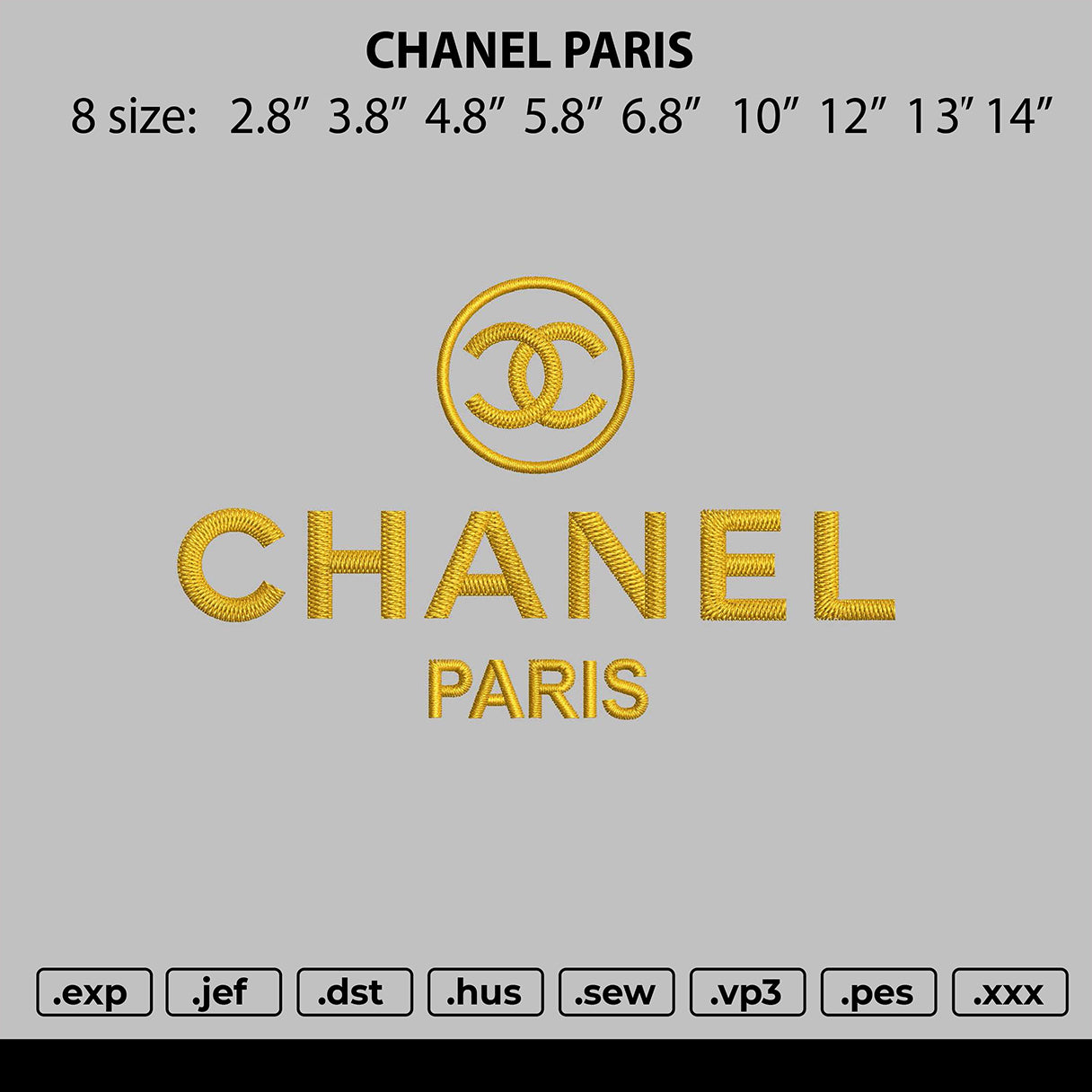 CHANEL SATIN Embroidery
