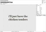 Chicken tender Embroidery File 6 size