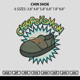 Chin Shoe Embroidery File 6 sizes