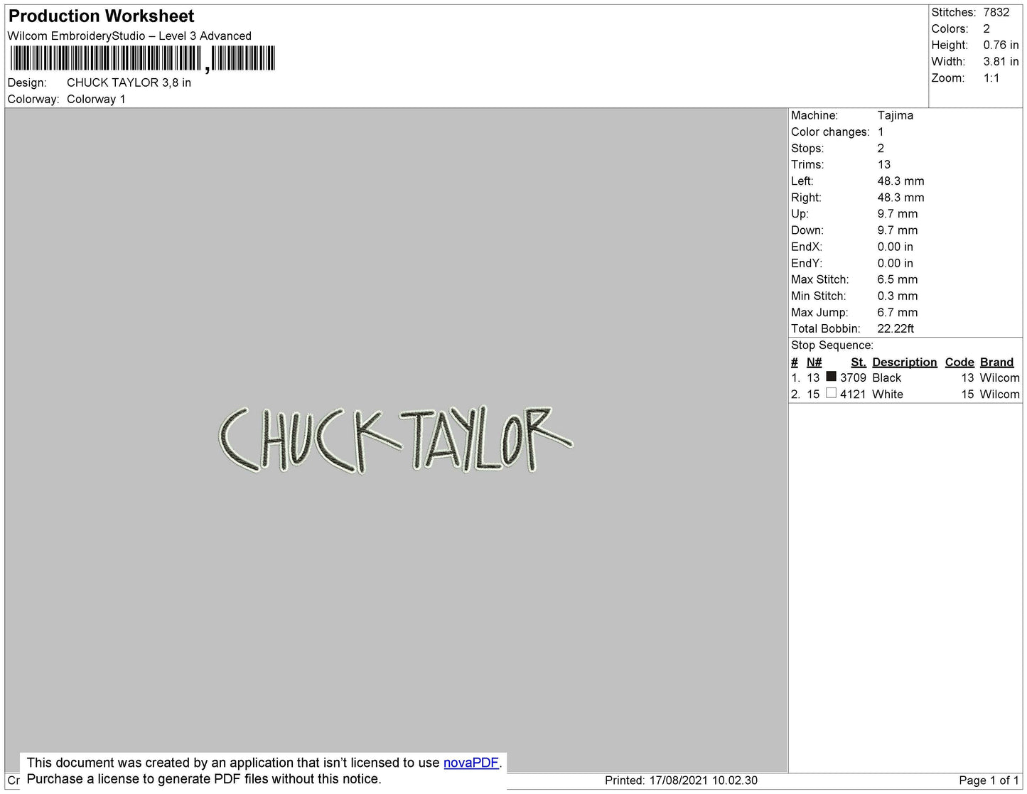 Chuck Taylor Embroidery