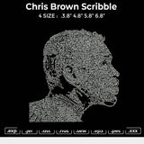 Chris Brown Scribble Embroidery