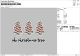 Xmas Tree 23 Embroidery File 6 sizes