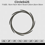 circle5425 Embroidery File 6 size