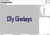 Cowboystext 2512 Embroidery File 6 sizes