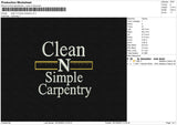 Clean Simple V2 Embroiery File 6 sizes