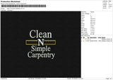 Clean Simple V2 Embroiery File 6 sizes