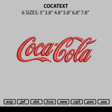 Cocatext Embroidery File 6 sizes