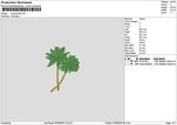 Palm Trees Embroidery File 6 sizes