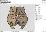 Beavers Embroidery File 6 sizes