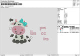 Cow Am Pm Embroidery 2 Files