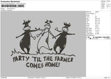 Cow Party Embroidery
