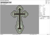 Cross Jesus Embroidery File 6 size