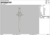 Cross Sword 1806 Embroidery File 6 sizes
