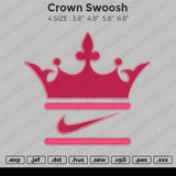 Crown Swoosh Embroidery
