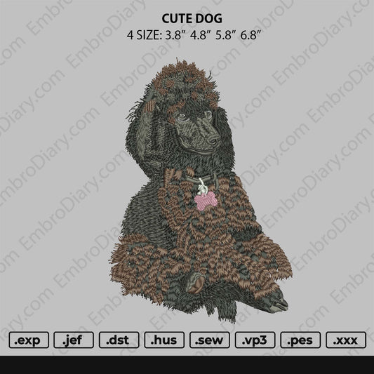 Cute Dog Embroidery