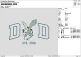 Dad Lugia Embroidery File 6 sizes