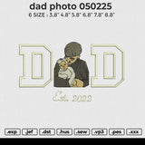 Dad photo 050225 Embroidery File 6 size