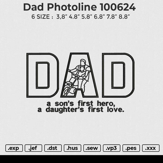 Dad photoline 100624 Embroidery File 6 size