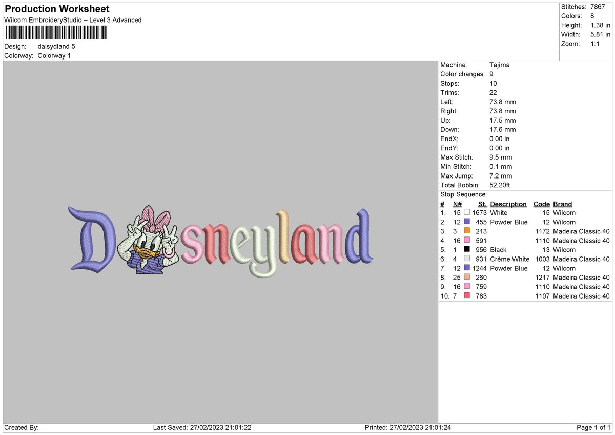 Daisyland Embroidery File 6 sizes