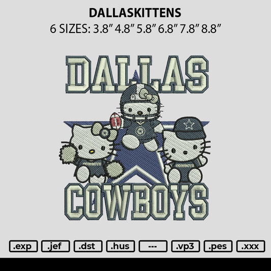Dallaskittens Embroidery File 6 sizes