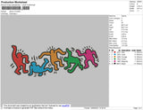 dance V2 Embroidery File 4 size