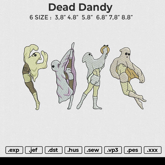 Dead Dandy Embroidery File 6 size