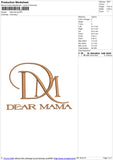Dearmama Embroidery File 6 size