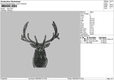 Deer 1802 Embroidery File 6 sizes
