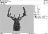 Deer 1802 Embroidery File 6 sizes