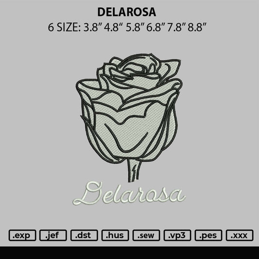 Delrosa Embroidery File 6 sizes