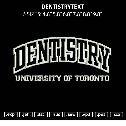 Denistrytext Embroidery File 6 sizes