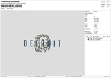 Detroit Embroidery File 6 sizes
