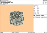 Truck Cirlce 1211 Embroidery File 6 sizes