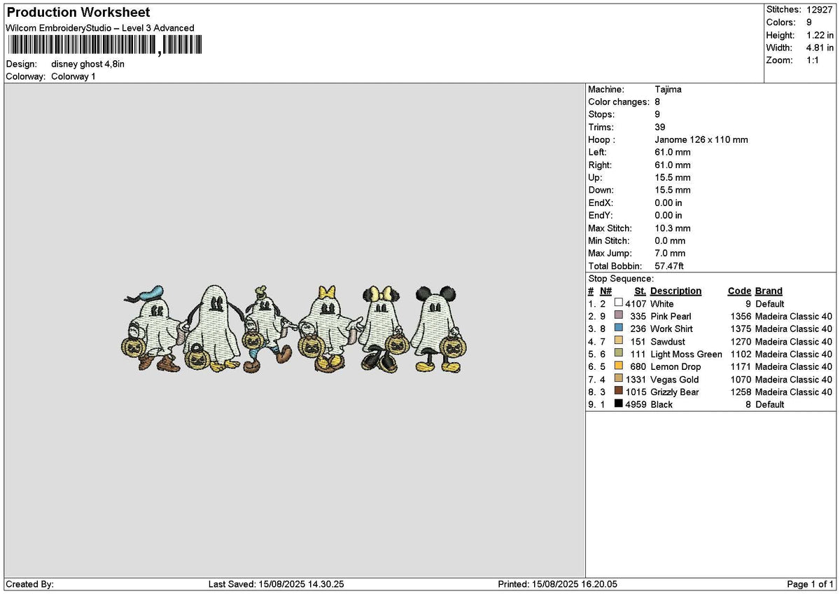 Ghosts 1508 Embroidery File 6 sizes