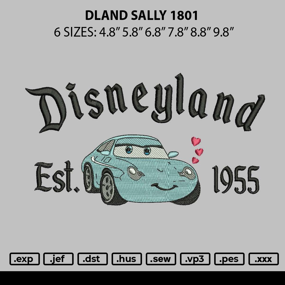 Dland Sally 1801 Embroidery File 6 sizes