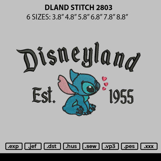 Dland Stitch 2803 Embroidery File 6 sizes