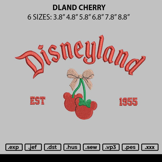 Dland Cherry Embroidery File 6 sizes