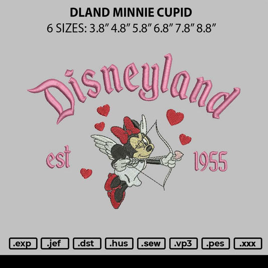 Dland Minnie Cupid Embroidery File 6 sizes