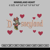 Minnieland Heart Embroidery File 6 sizes