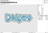 Dodger double applique Embroidery File 6 size