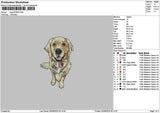 Dog 0208 Embroidery File 6 sizes