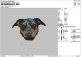Dog Head 0412 Embroidery File 6 sizes