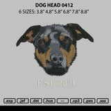 Dog Head 0412 Embroidery File 6 sizes