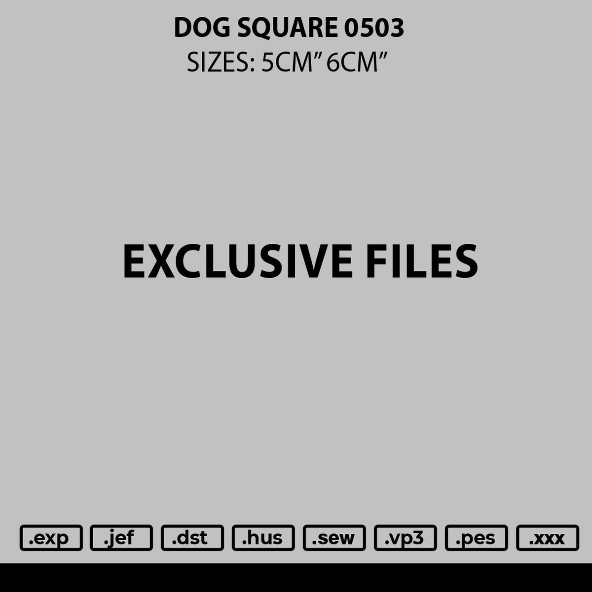 Dog Square 0503 Embroidery File 6 sizes