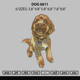Dog 0611 Embroidery File 6 sizes