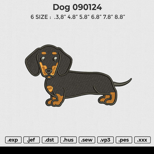 Dog 090124 Embroidery File 6 size