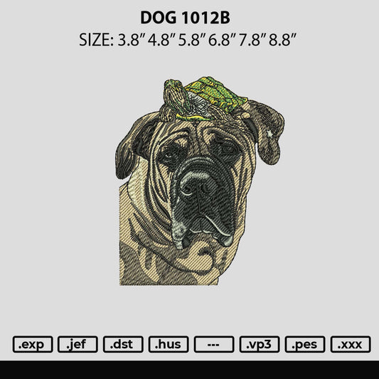 Dog 1012b Embroidery File 6 sizes
