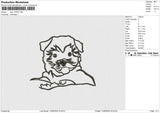 Dog 110624 Embroidery File 5 Size